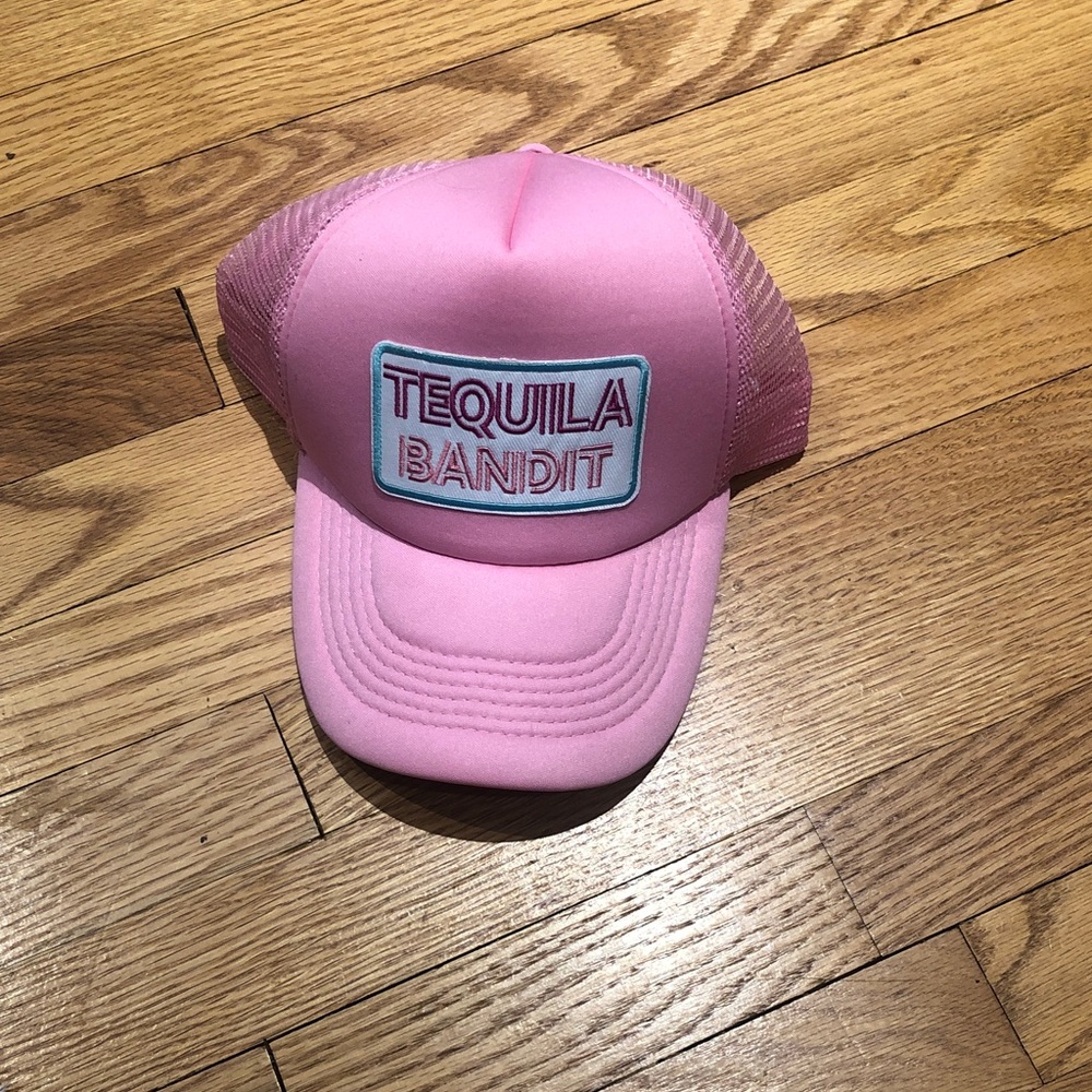 NWOT Tequila Bandit Trucker Style Adjustable SnapBack Hat. Pink and Teal color.